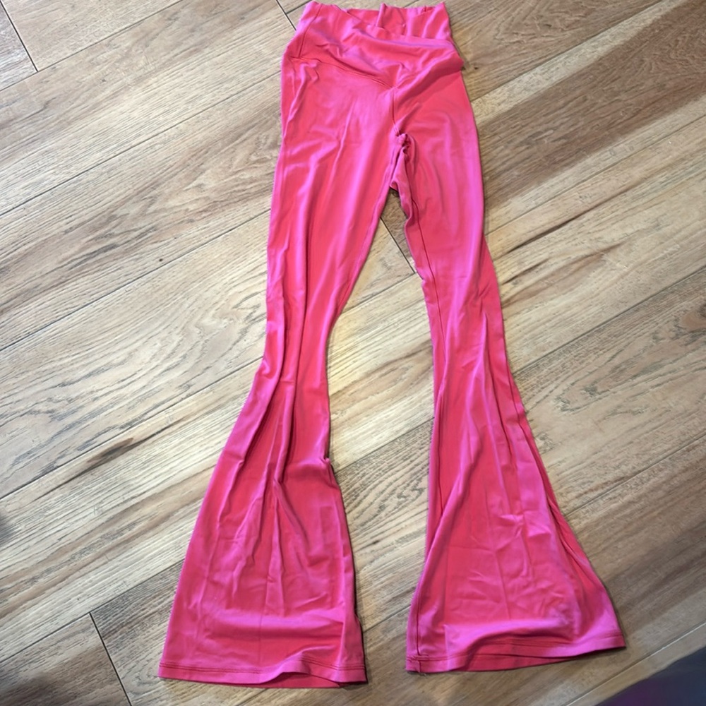 Pink aerie flare leggings